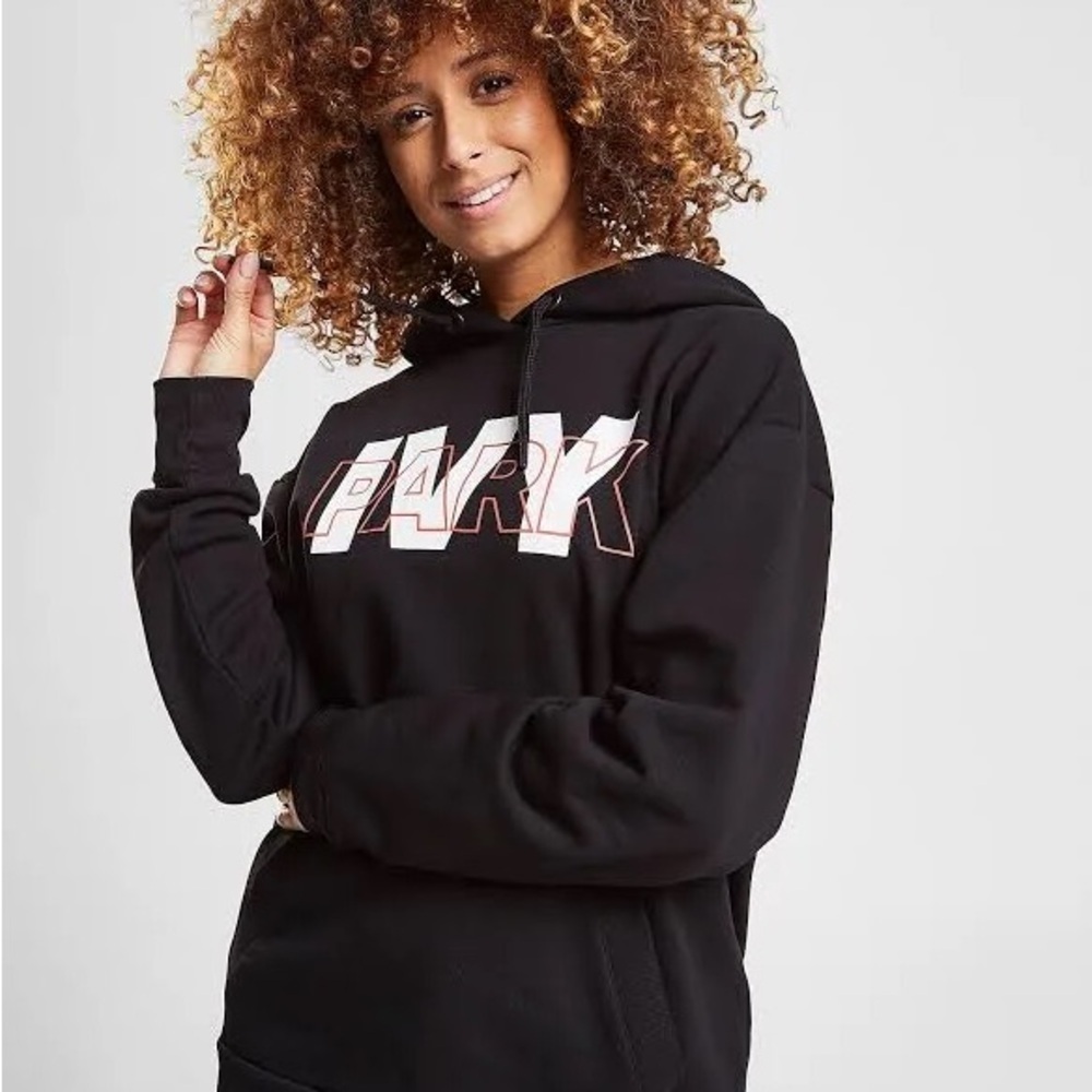 IVY PARK Hoodie Sweatshirt Women's XS Layer Logo Black Hooded Sweater